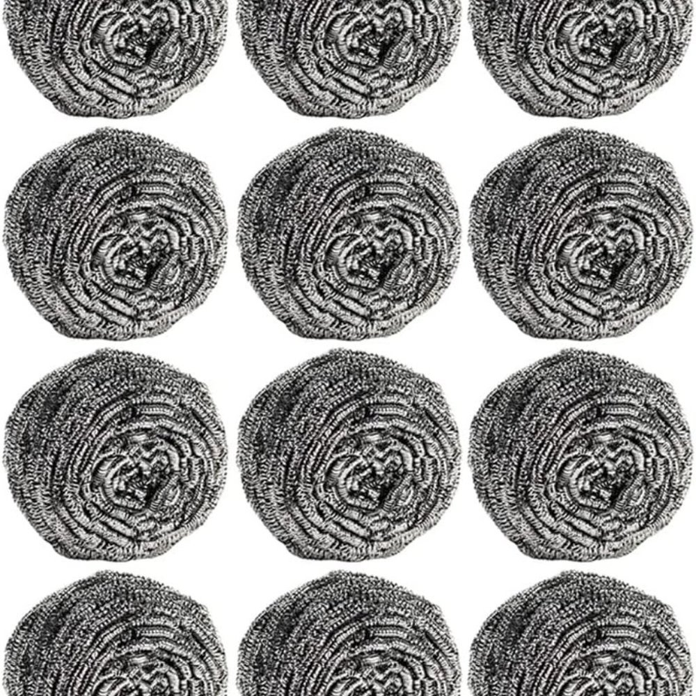 12Pcs Scourer Steel Wool Scrubber Steel Wool for Cleaning Dishes Pans Pots Oven